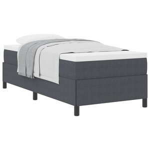 vidaXL Lit à lattes Gris foncé 100 x 200 cm Tissu en velours côtelé