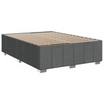 vidaXL Sommier à lattes de lit avec matelas Gris foncé 140x190cm Tissu