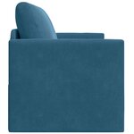 vidaXL Canapé-Lit Bleu 124 x 204 x 61 cm Velours