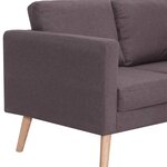 vidaXL Canapé à 2 places tissu taupe