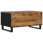 vidaXL Table basse 80x50x40 cm Bois de manguier solide et d'ingénierie