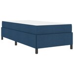 vidaXL Lit à ressorts avec matelas Bleu 90 x 190 cm tissu