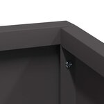 vidaXL Cache-pot de jardin Noir 100 x 100 x 50 cm Acier