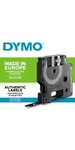 DYMO Rhino - Etiquettes Industrielles Vinyle 9mm x 5.5m - Blanc sur Noir