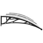 vidaXL Auvent de porte Noir 200 x 100 cm PC