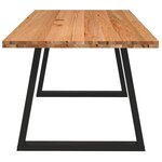vidaXL Table à manger marron clair bois de chêne massif rectangulaire