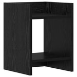 vidaXL Support de Plante Chêne noir 30 x 30 x 40 cm Bois d'ingénierie