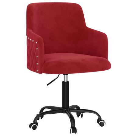 vidaXL Chaise pivotante de salle à manger Rouge bordeaux Velours