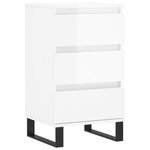 vidaXL Buffet blanc brillant 40x35x70 cm bois d'ingénierie