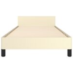 vidaXL Cadre de lit sans matelas crème 90x200 cm similicuir