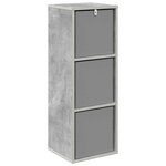 vidaXL Buffet avec tiroir Gris béton 30 5 x 27 x 84 5 cm