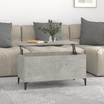 vidaXL Table basse Gris béton 90x44 5x45 cm Bois d'ingénierie