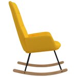 vidaXL Chaise à bascule Jaune moutarde Tissu