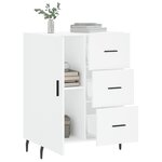 vidaXL Buffet blanc 69 5x34x90 cm bois d'ingénierie
