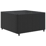 vidaXL Salon de jardin 6 Pièces avec coussins Noir Résine tressée