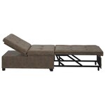 vidaXL Canapé-lit Vert armée 67 x 194 x 38 cm Cuir suédé faux