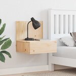 vidaXL Table de chevet avec tiroir 2 Pièces Marron 42 x 32 5 x 40 cm