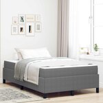 vidaXL Cadre de lit avec matelas Gris clair 120 x 200 cm tissu