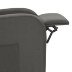 vidaXL Fauteuil inclinable électrique Gris foncé Tissu