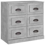 vidaXL Buffets 2 Pièces gris béton bois d'ingénierie