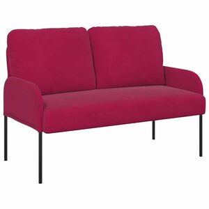 vidaXL Canapés avec coussin Bordeaux 115 x 56 x 80 cm Contreplaqué