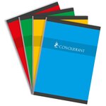 Cahier broché A4 192 pages 70g quadrillé 5x5 coloris aléatoires CONQUÉRANT