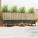 vidaXL Ensemble de canapés d'extérieur 9 Pièces Naturel et Anthracite