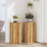 vidaXL Supports pour plantes 2 Pièces chêne artisanal bois d'ingénierie