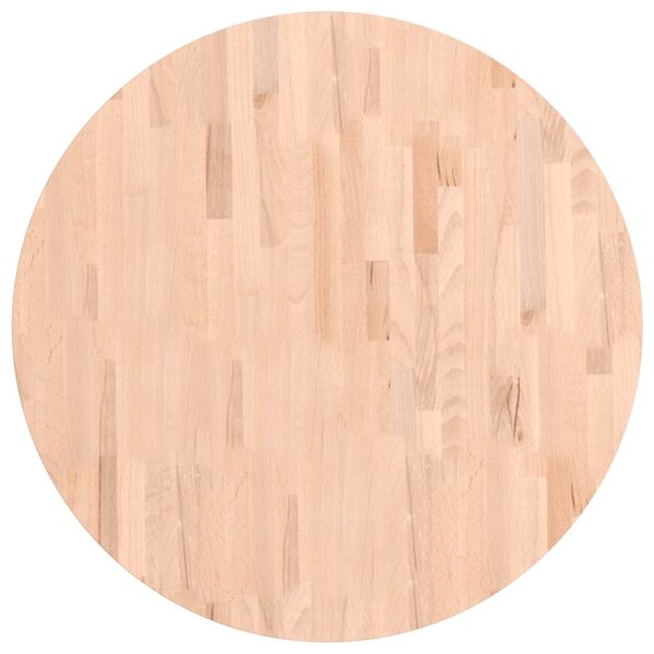 vidaXL Dessus de table Ø80x2 5 cm rond bois massif de hêtre
