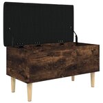 vidaXL Banc de rangement chêne fumé 82x42x46 cm bois d'ingénierie