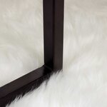 vidaXL Tapis en fausse Tafalla Blanc 240 x 340 cm Polyester