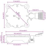 vidaXL Pied de parasol Argent 23 x 14 x 6 cm