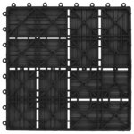 vidaXL Carreaux de terrasse 22 Pièces 30 x 30 cm 2 m² WPC Noir