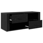 vidaXL Meuble TV Chêne noir 100 x 35 x 40 cm Bois d'ingénierie
