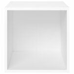 vidaXL Meuble TV Blanc 37x35x37 cm Bois d’ingénierie