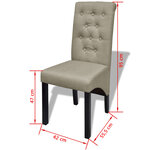 vidaXL Chaises à manger lot de 2 beige tissu