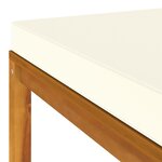 vidaXL Salon de jardin 7 Pièces avec coussin crème Bois d'acacia solide