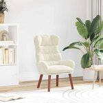 vidaXL Fauteuil relaxant Crème 69 x 74 x 93 cm Velours