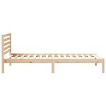 vidaXL Cadre de lit Marron 90 x 210 cm Bois massif en pin