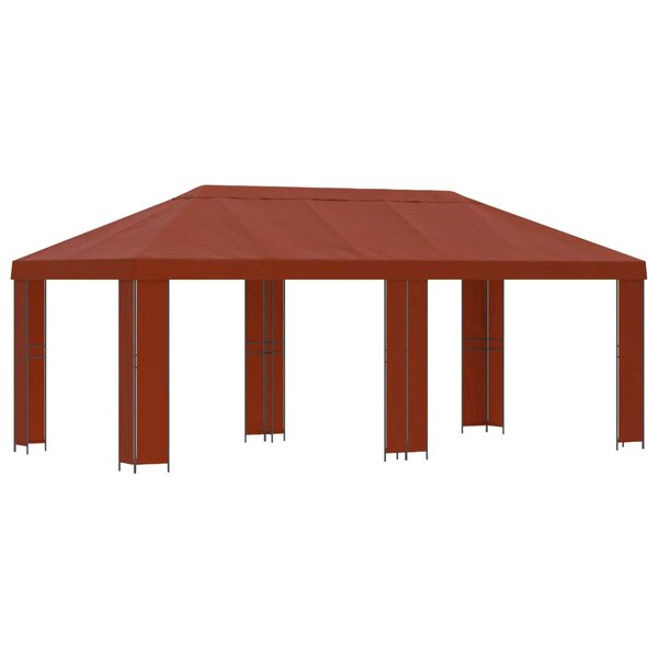 vidaXL Abri de jardin 6 x 3 m Terre cuite Polyester et Acier 190 gsm