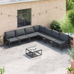 vidaXL Ensemble de canapé de jardin Anthracite Acier