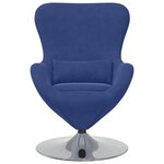 vidaXL Fauteuil Œuf en Velours Bleu de Police