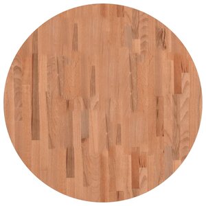 vidaXL Dessus de table Ø80x1 5 cm rond bois massif de hêtre
