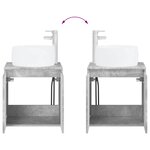 vidaXL Vanité de lavabo mural Gris béton 49 5 x 44 5 x 66 cm