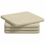 vidaXL Coussins de siège 4 Pièces Crème 40 x 40 x 3 cm tissu