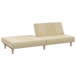 vidaXL Canapé-lit crème tissu