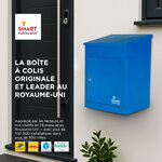 Boîte à colis moyenne 1 porte Bleu à accès frontal Acier galvanisé SMART PARCEL BOX™