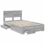 vidaXL Cadre de lit Gris Sonoma 120 x 200 cm Bois d'ingénierie