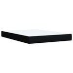 vidaXL Sommier à lattes de lit avec matelas Noir 140x200 cm Tissu