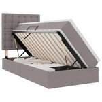 vidaXL Lit avec rangement et matelas Taupe 90 x 200 cm tissu
